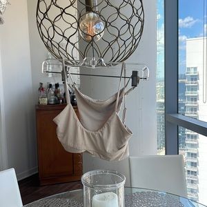 Riot Swim Strappy Thong Bikini Cream